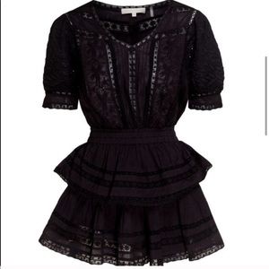 Loveshackfancy marissa black dress xs